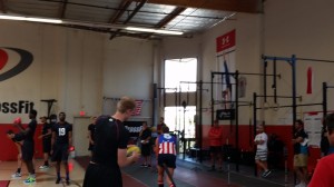 College athletes warm-up with hand balls at Velocity Cross Fit - Los Angeles, California 6.jpg