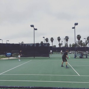 If you've ever seen adult doubles action, this was very similar to that, except these kids could move at Barnes Tennis Center (San Diego, Ca) - USTA SCTA TOC 