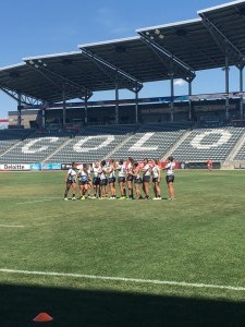 NYC Old Blue Women's Rugby Team - National Anthem - NCAA Rugby Championship - Dicks Sporting Goods Park - Denver, Colorado