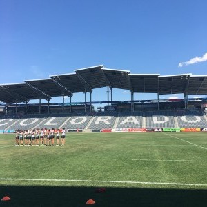 NYC Old Blue Women's Rugby Team - National Anthem - NCAA Rugby Championship - Dicks Sporting Goods Park - Denver, Colorado 2