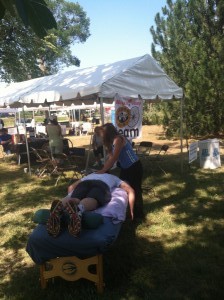 Sports massage services on-site provided the racers with a much needed recovery